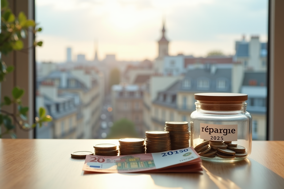 Pièces et billets d euro avec un carnet d épargne