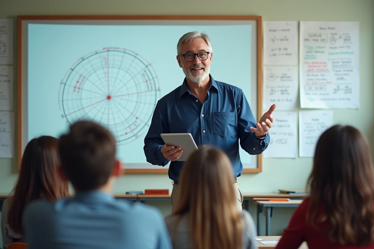 Professeur expliquant le calcul de l
